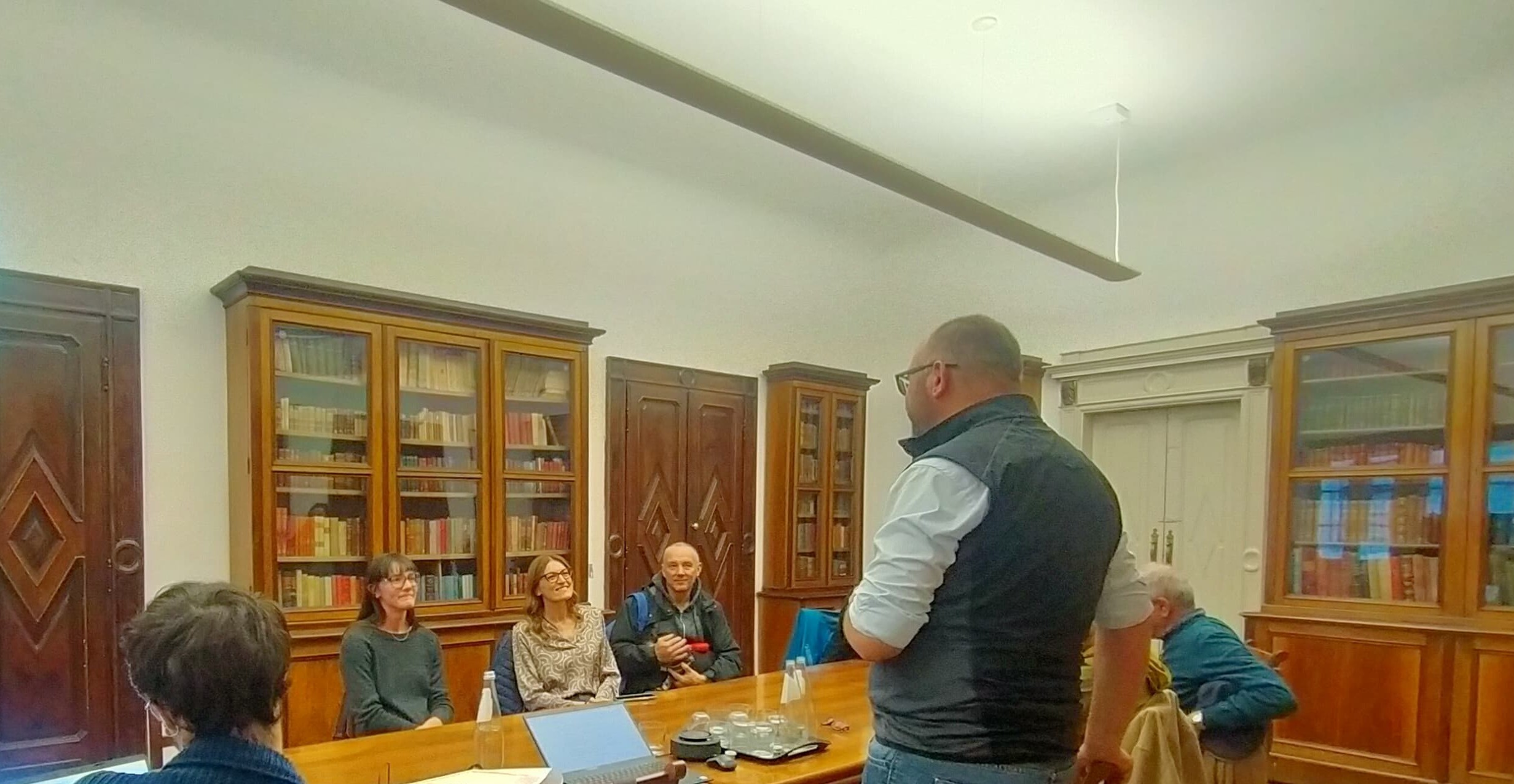 Un momento della riunione della Giunta della SAT alla presenza dei consiglieri Alessandro Rossi, Franco Tessadri, Carlo Ancona, Riccardo Giacomelli