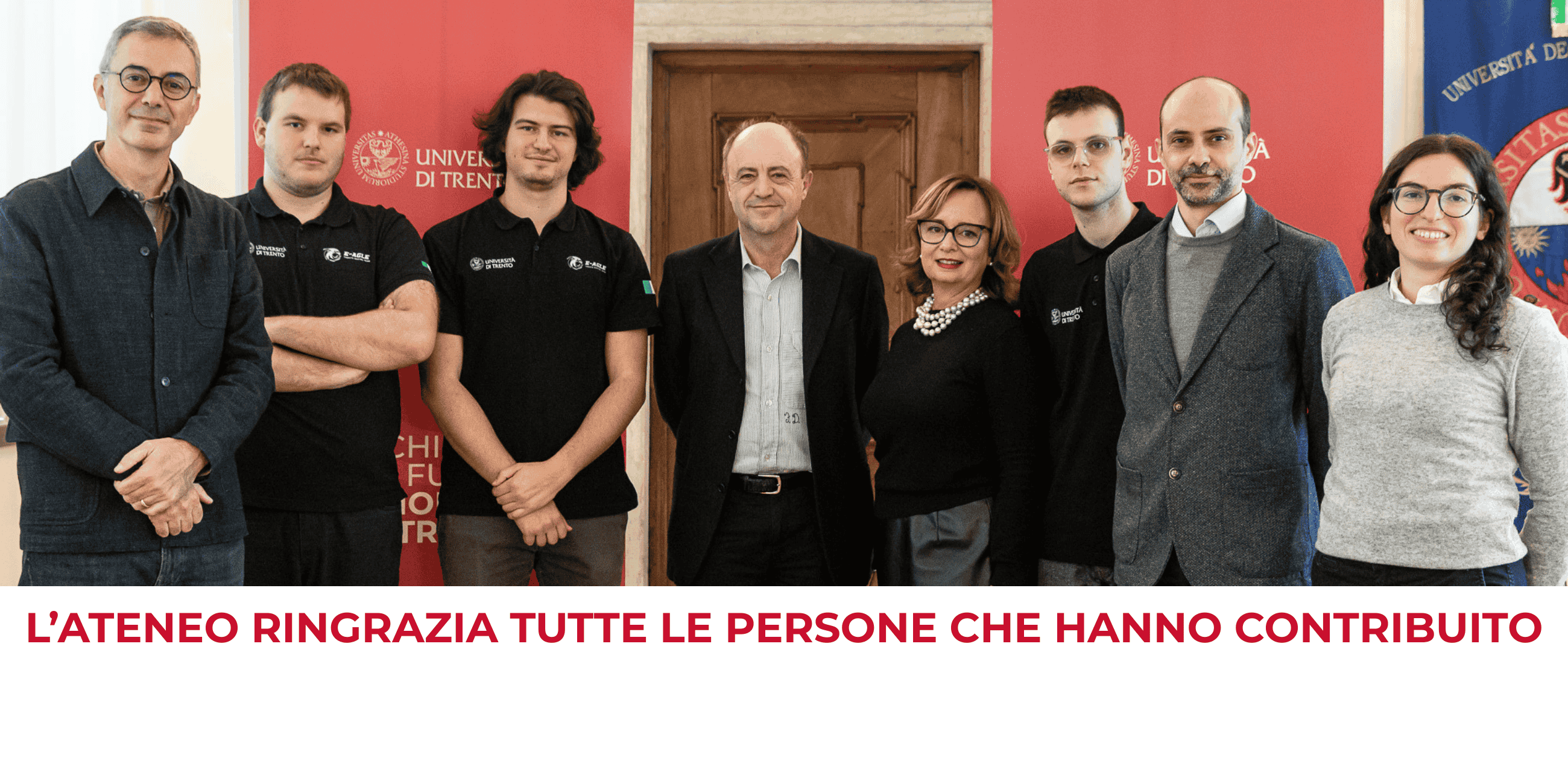 Foto di gruppo crowdfunding ©UniTrento ph. Cattani Faggion